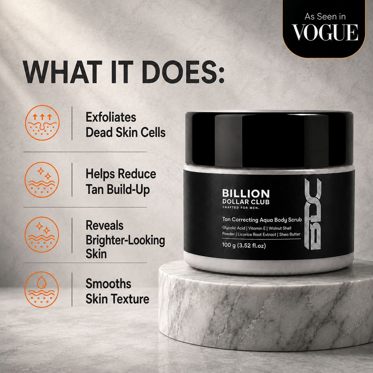 Tan Correcting Aqua Body Scrub