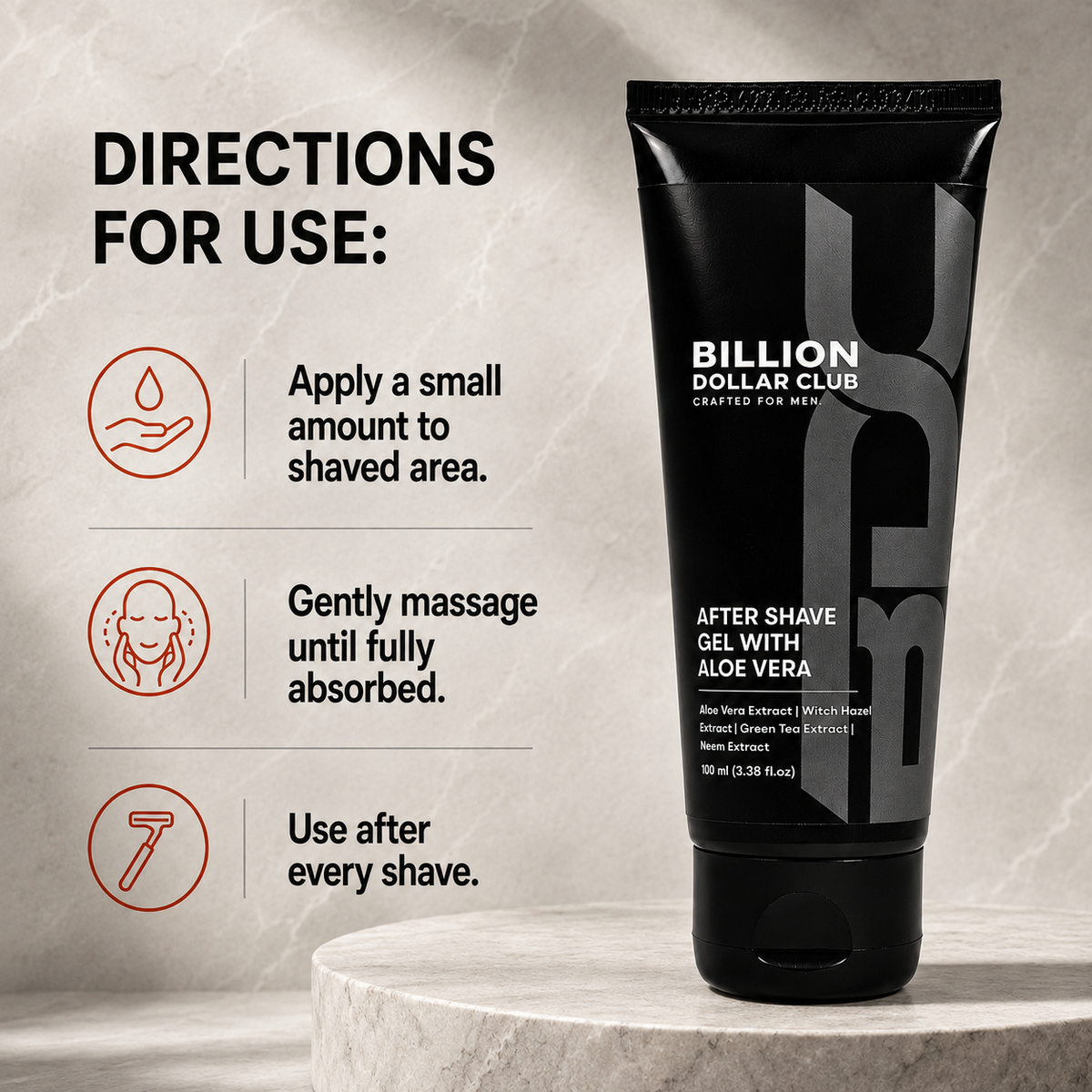 After Shave Gel with Aloe Vera