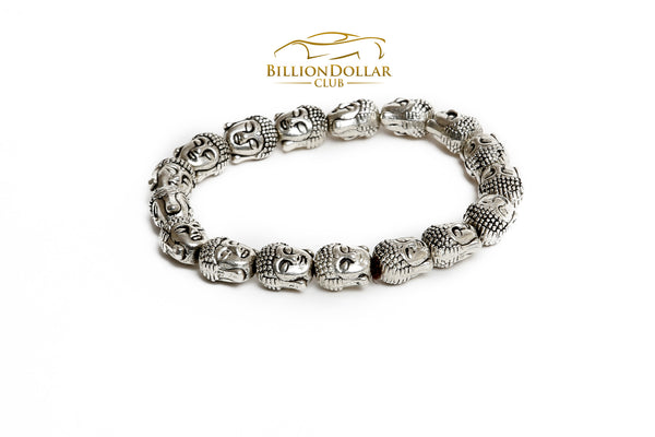 Metal Buddha Silver Peace Bracelet