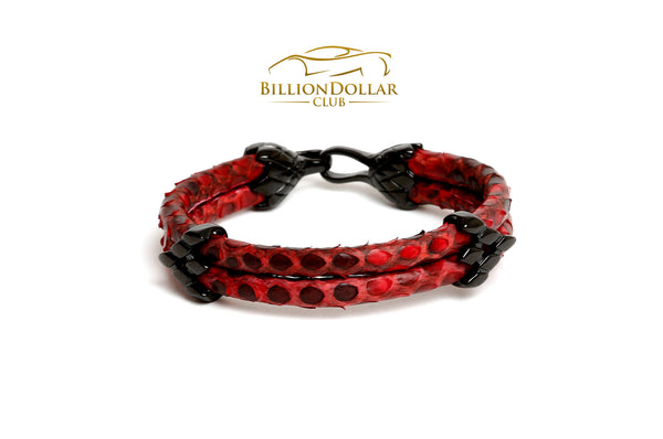 Red Python Leather Bracelet