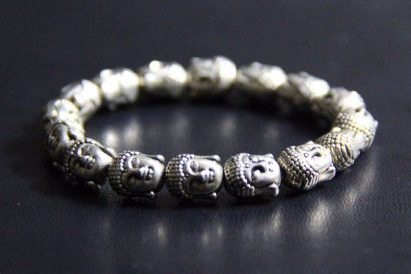 Metal Buddha Silver Peace Bracelet